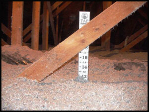 Blowin insulation replacement depth